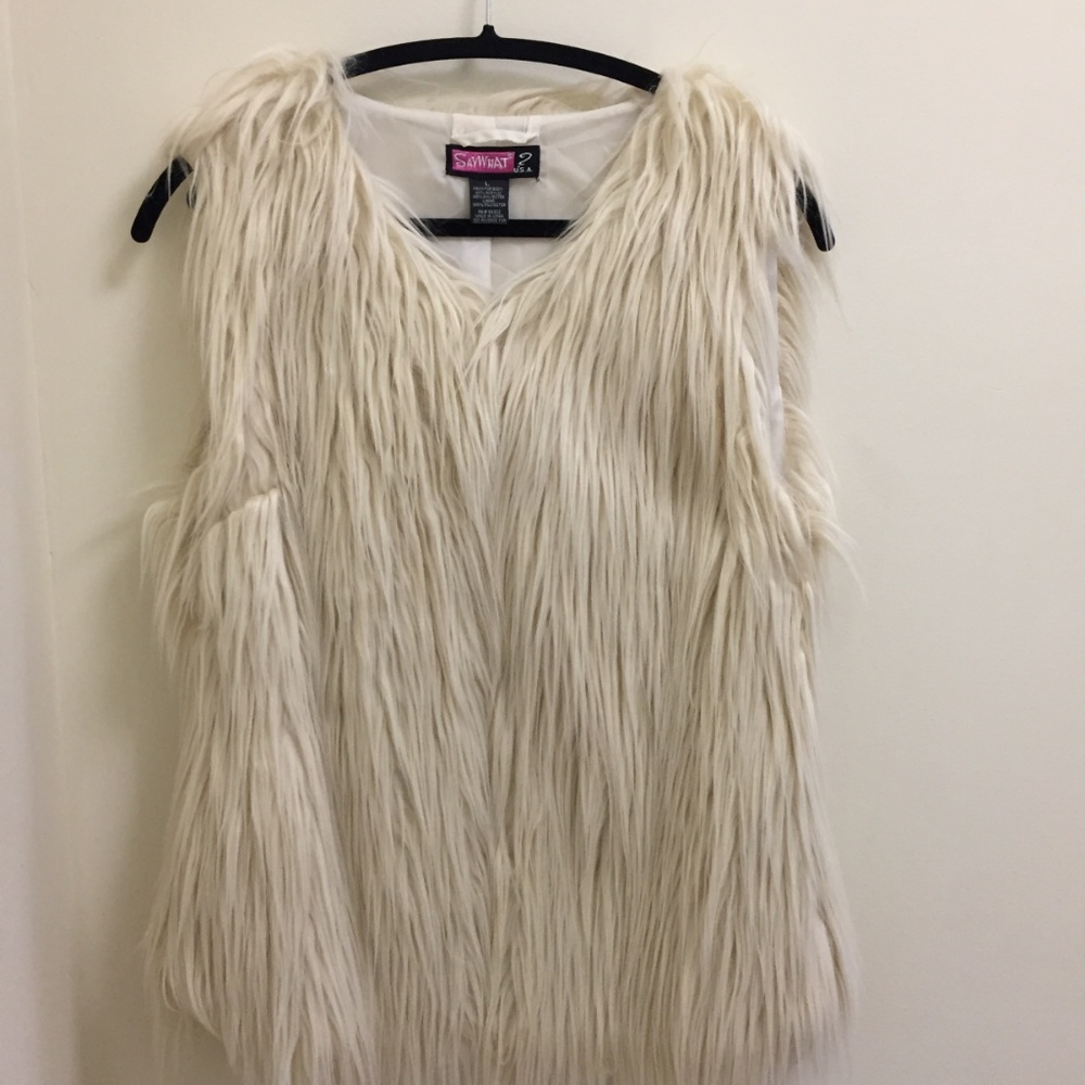 Faux Fur Vest White/Cream